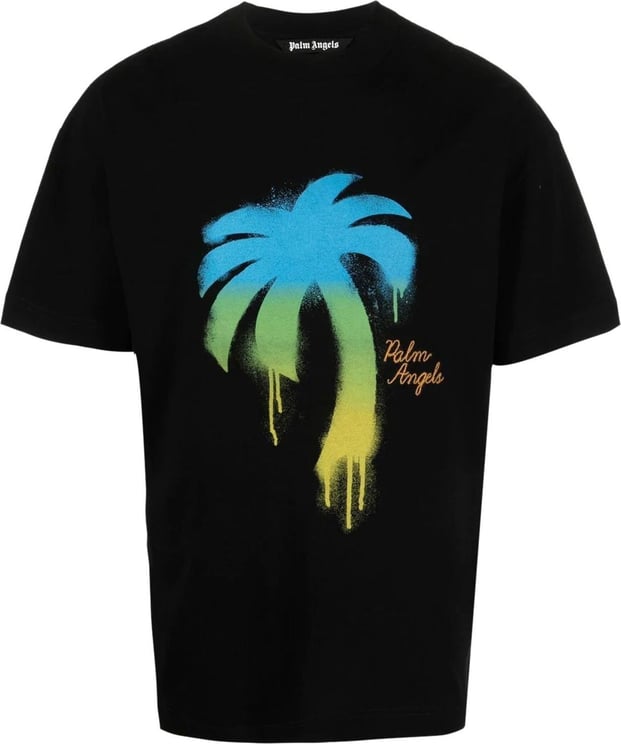 Palm Angels graffiti print logo t-shirt Divers