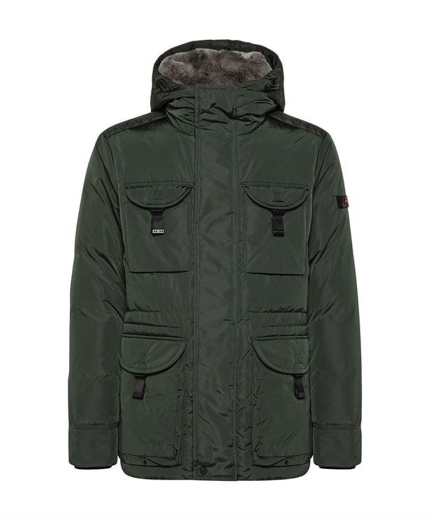 Peuterey AIPTEK NBE 03 FUR - Urban field jacket met bontkraag Groen