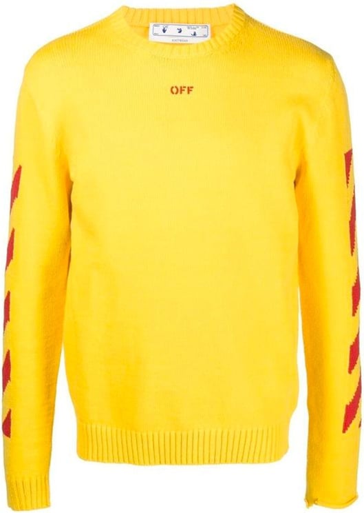 OFF-WHITE Off White Logo Sweater Geel