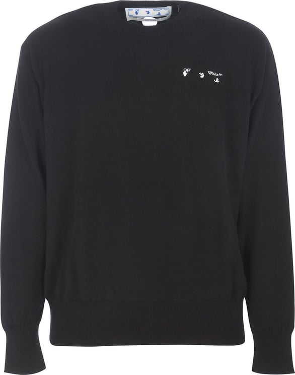 OFF-WHITE Off White Cut Out Wool Sweater Zwart