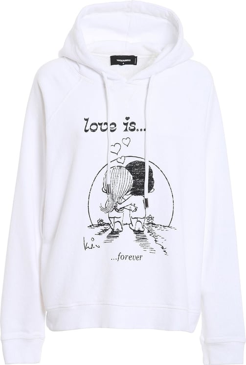 Dsquared2 Dsquared2 Love Is Forever Print Sweatshirt Wit