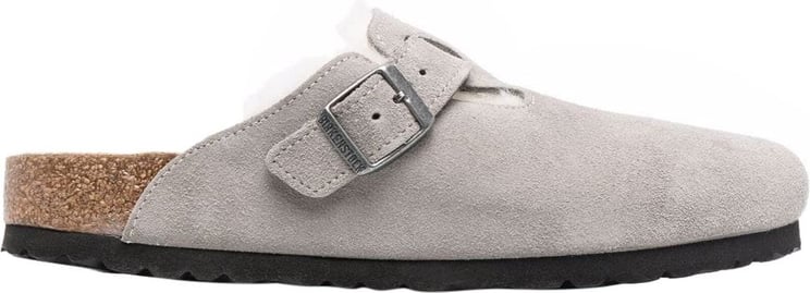 Birkenstock Flat Shoes Gray Grijs