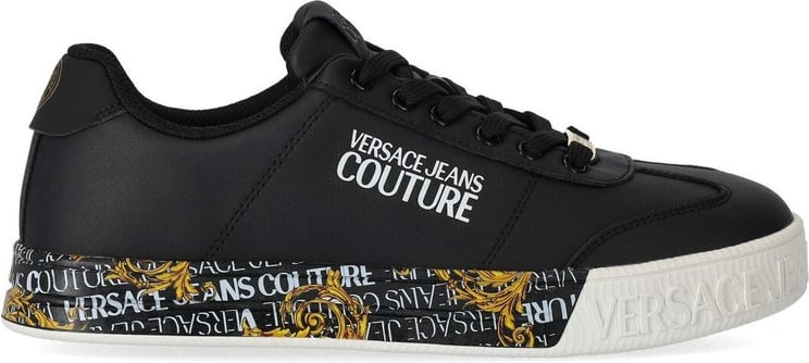 Versace Jeans Couture Logo Baroque Black Sneaker Black Zwart