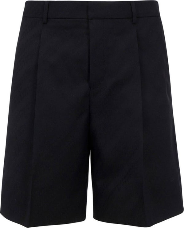 Givenchy Givenchy Striped Wool Shorts Zwart