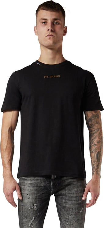 My Brand Back Embroidery T-Shirt Zwart
