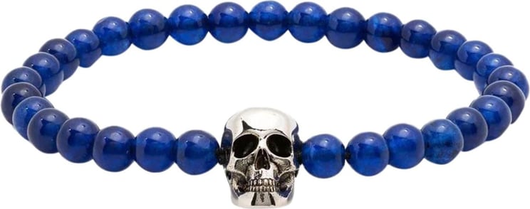 Alexander McQueen skull charm bracelet Blauw