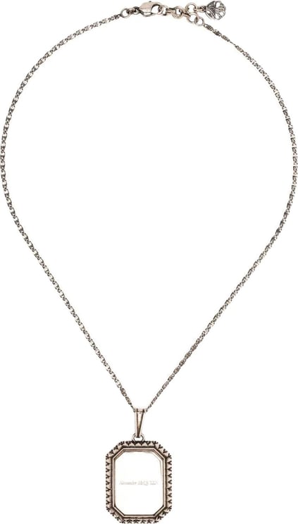 Alexander McQueen logo pendant chain necklace Metallic