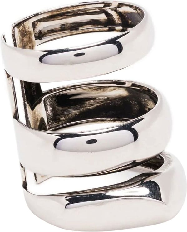 Alexander McQueen short stacked ring Metallic