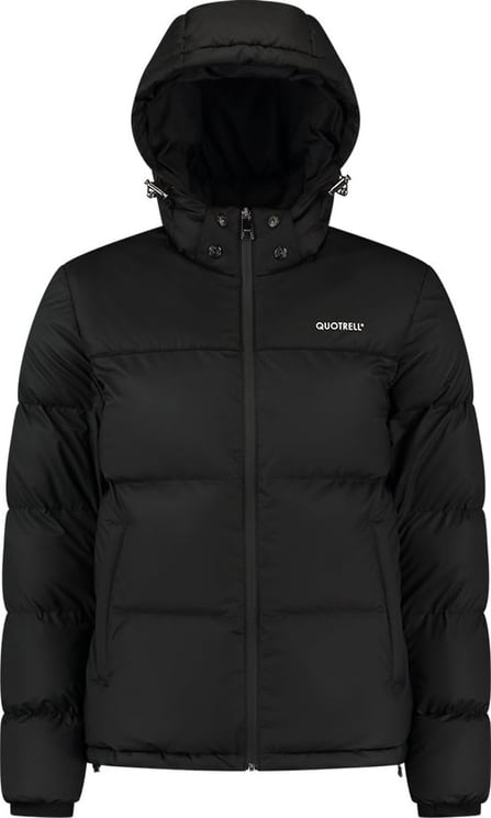 Quotrell Seattle Puffer Jacket | Black / White Black