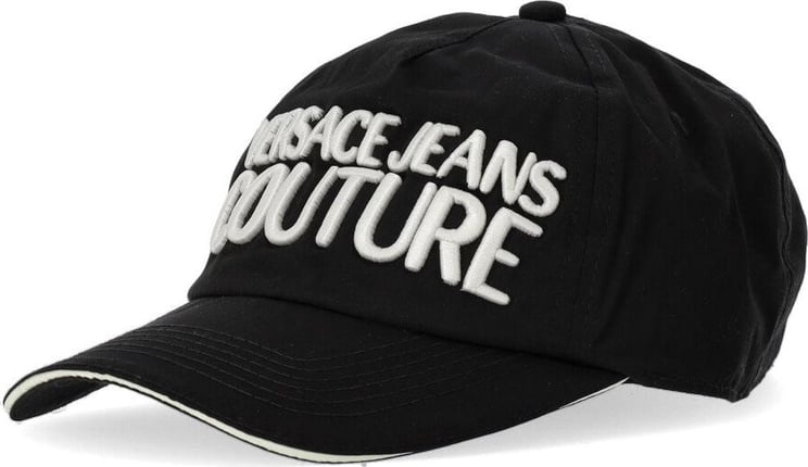 Versace Jeans Couture Logo Black White Baseball Cap Black Zwart