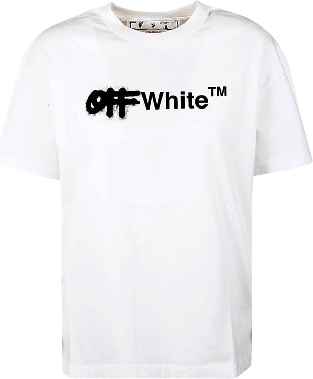 OFF-WHITE Spray Helv Casual Tee Wit