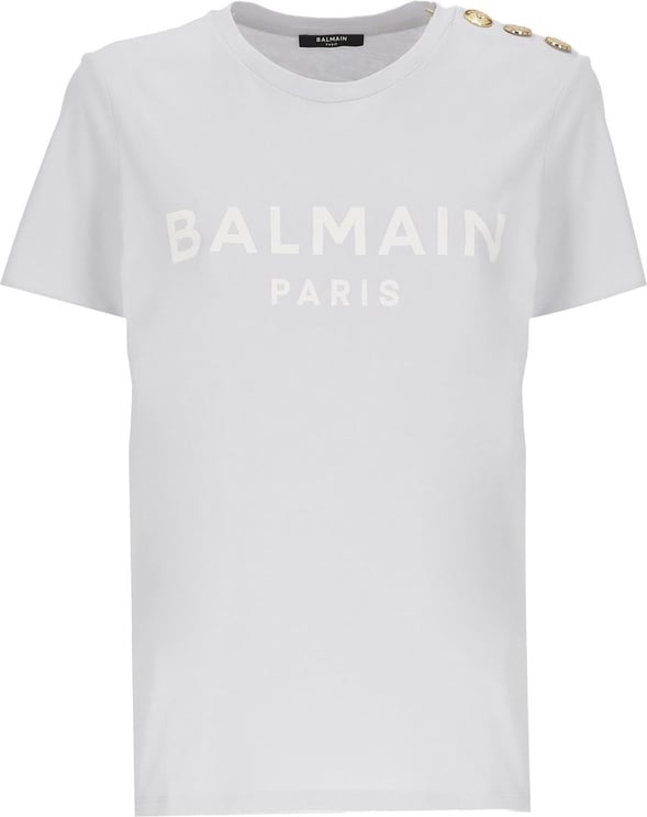 Balmain T-shirts And Polos Bleu Clair/rose Pâle Paars
