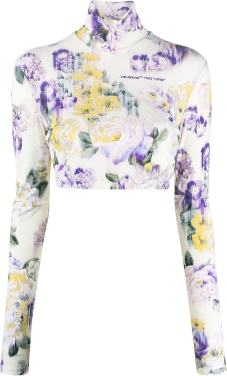 OFF-WHITE floral-print cropped top Divers