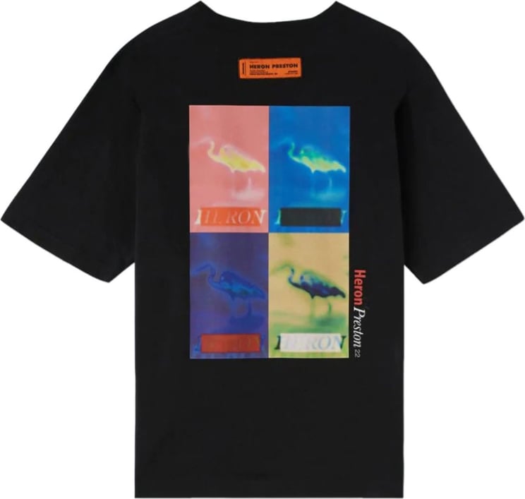 Heron Preston Multi Censored logo print T-shirt Zwart
