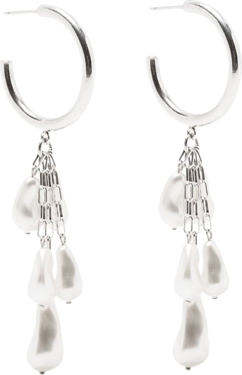 Isabel Marant faux pearl-embellished hoop earring Metallic