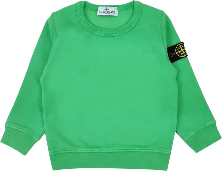 Stone Island Junior Green Boy Sweatshirt Groen