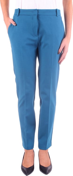 Pinko Trousers Blue Blauw