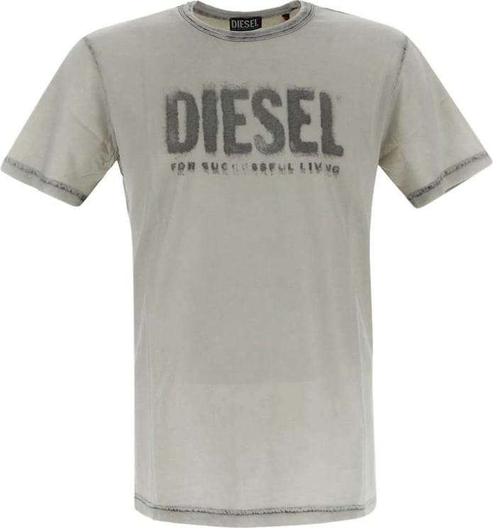 Diesel Distressed T-Shirt Beige