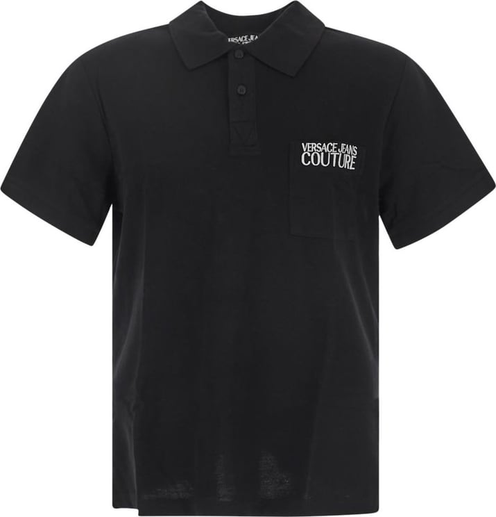 Versace Jeans Couture Black Polo Shirt Zwart