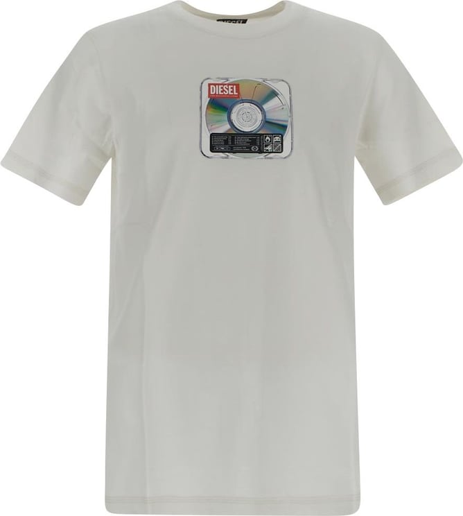 Diesel Photographic Print CD T-Shirt Wit