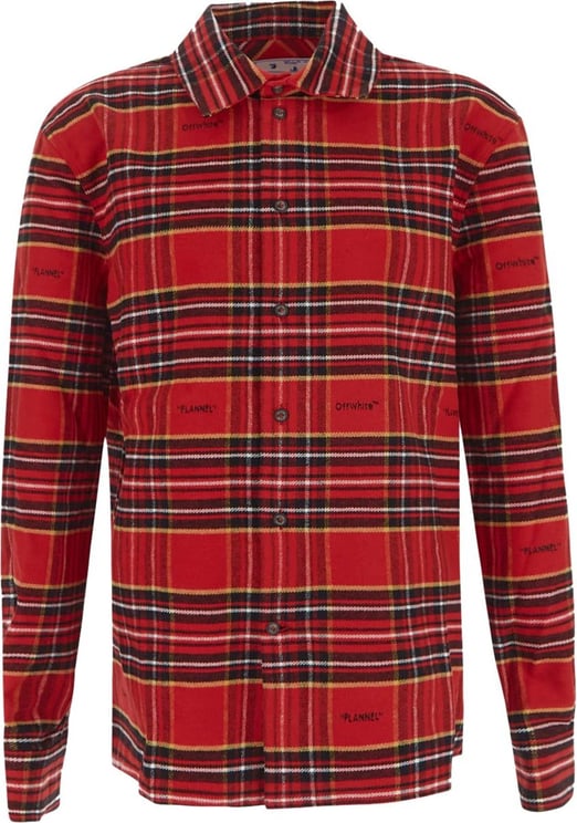 OFF-WHITE Flannel Skate Shirt Rood