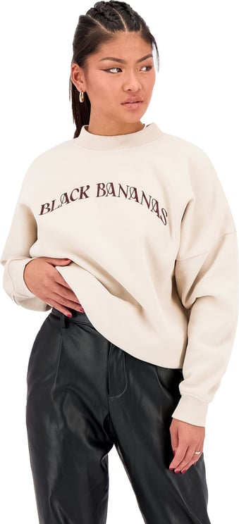 Black Bananas Wmn Flora Crewneck Sweater | Sand Beige