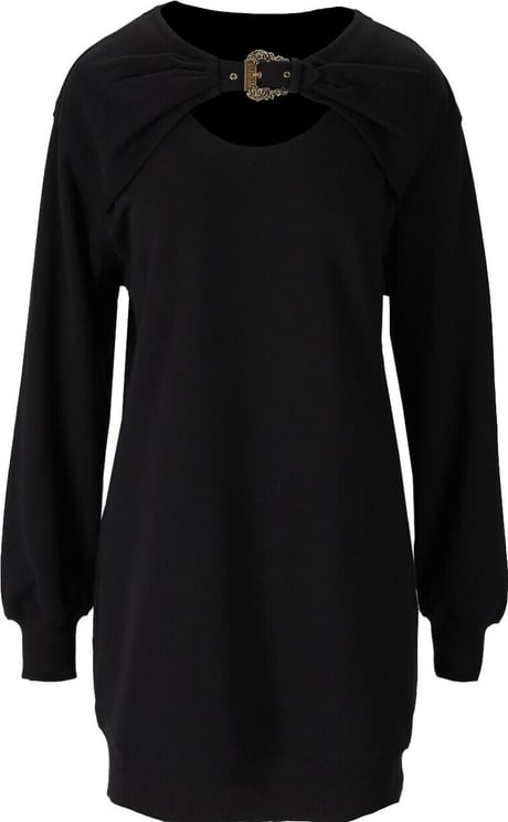 Versace Jeans Couture Heavy Basic Black Dress Black Zwart