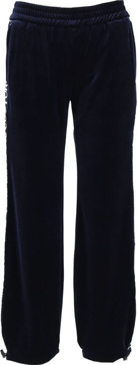 Versace Jeans Couture Blue Velvet Sweatpants Blue Blauw