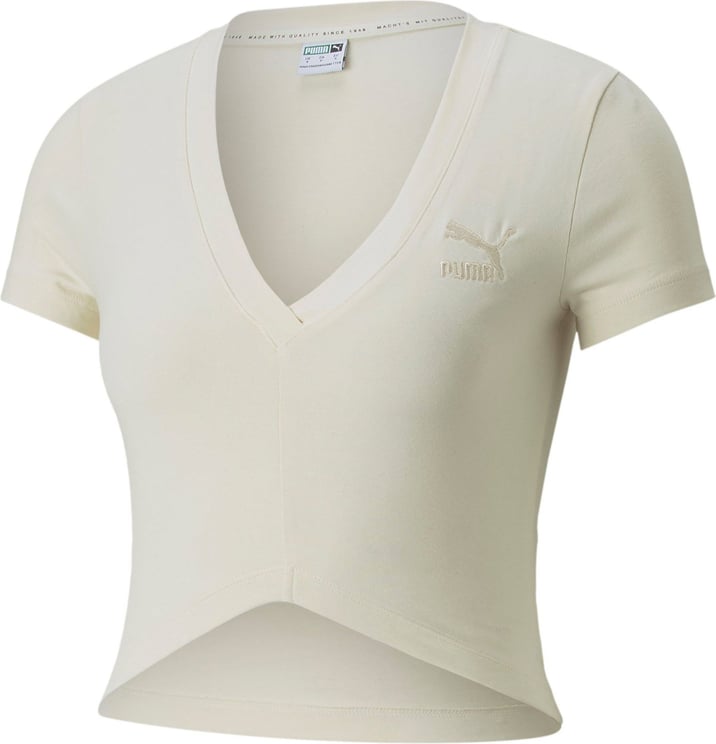 Puma T-shirt Woman Classics Cropped Slim Tee 537154.99 Beige