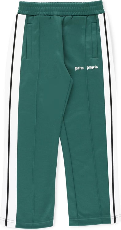 Palm Angels Trousers Forest Green White Groen