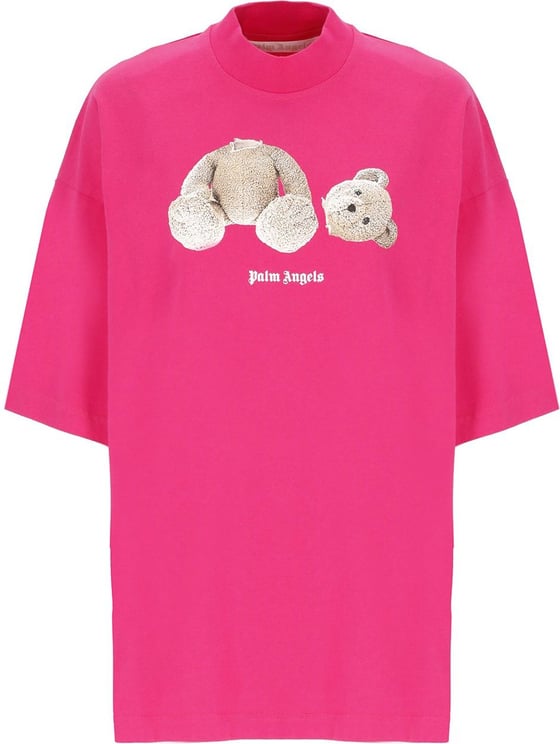 Palm Angels T-shirts And Polos Fuchsia Brown Bruin