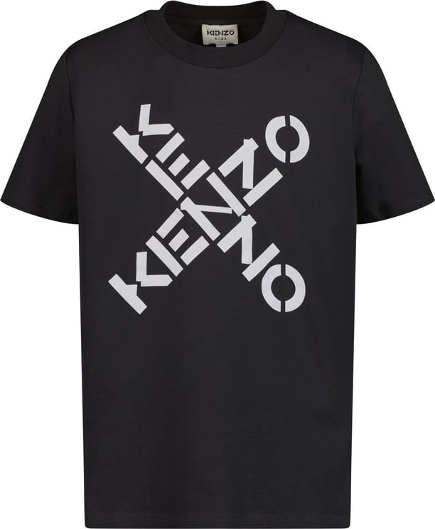 Kenzo Kenzo K25679 kinder t-shirt antraciet Grijs