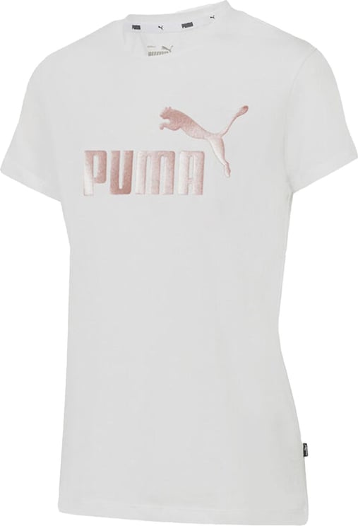 Puma T-shirt Bambina Ess + Logo Tee 846953.12 Wit