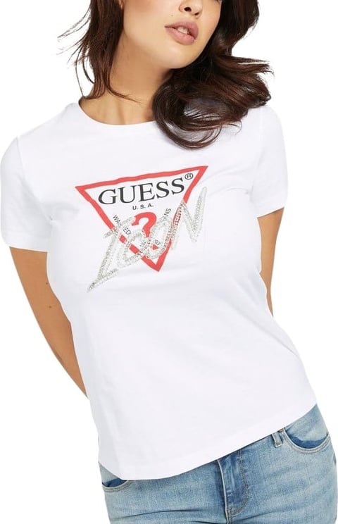 Guess SS CN Icon Tee Wit
