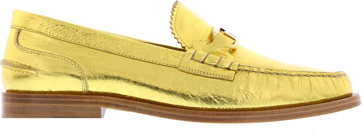 Fendi Fendi Leather Loafers Goud