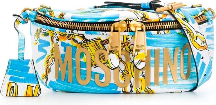 Moschino Moschino Brushstroke Belt Bag Wit