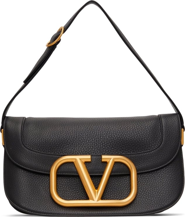 Valentino Valentino Large Supervee Shoulder Bag Zwart