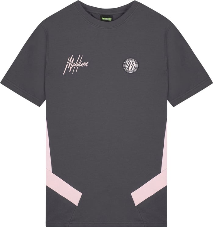 Malelions Leader T-Shirt - Antra/Pink Grijs