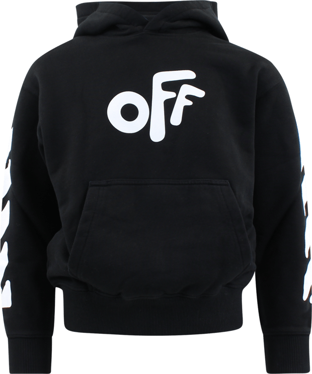 OFF-WHITE Off Rounded Hoodie Zwart