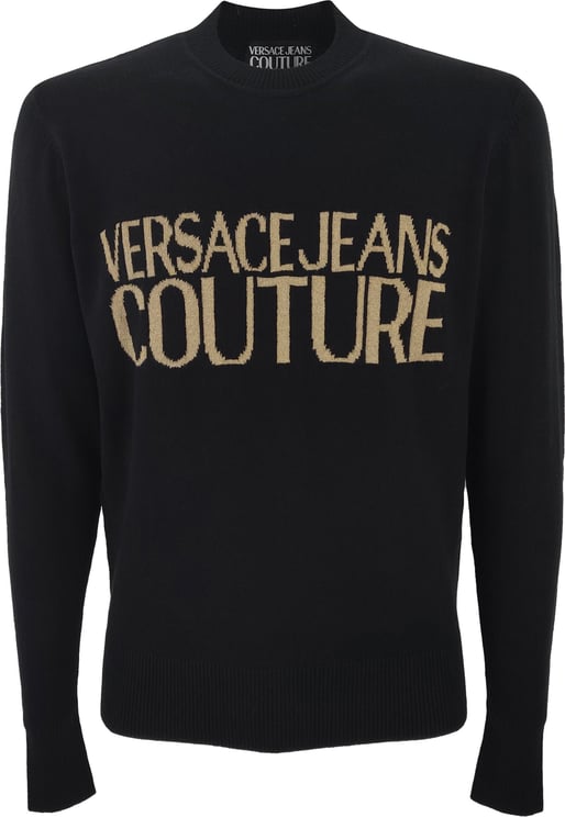 Versace Jeans Couture Black Man Sweater Zwart