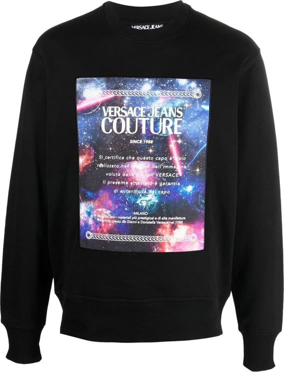 Versace Jeans Couture Galaxy Sweater Black Zwart