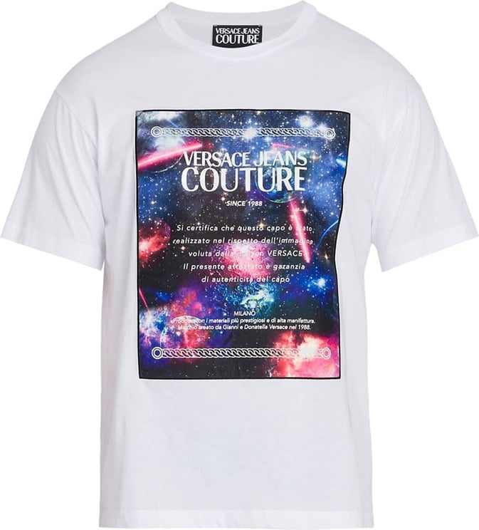 Versace Jeans Couture White Tee Galaxy Wit