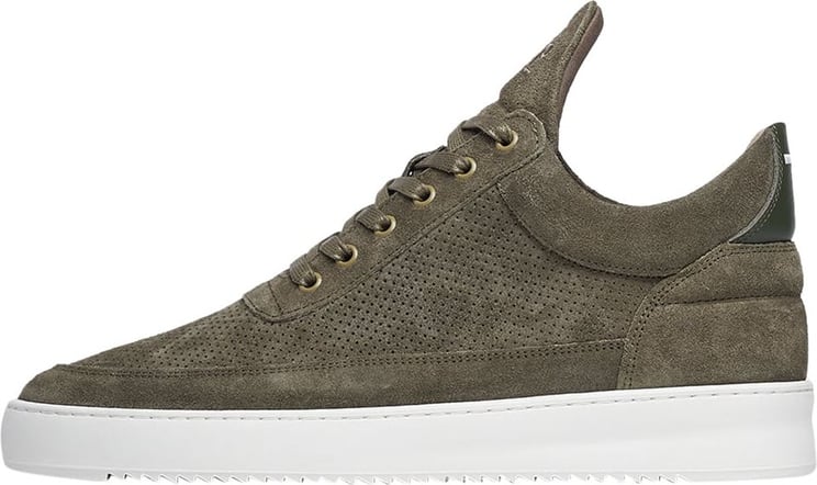 Filling Pieces Low Top Perforated Organic Green Groen
