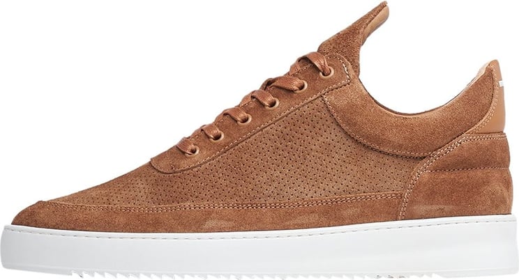 Filling Pieces Low Top Perforated Organic Brown Bruin