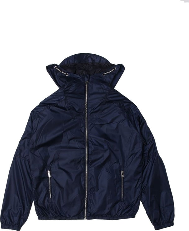 Emporio Armani Jacket Bande Zip Male Blauw