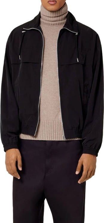 AMI Paris Zip jacket nylon Zwart