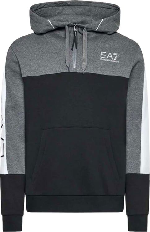 EA7 Sweater Met Rits Zwart