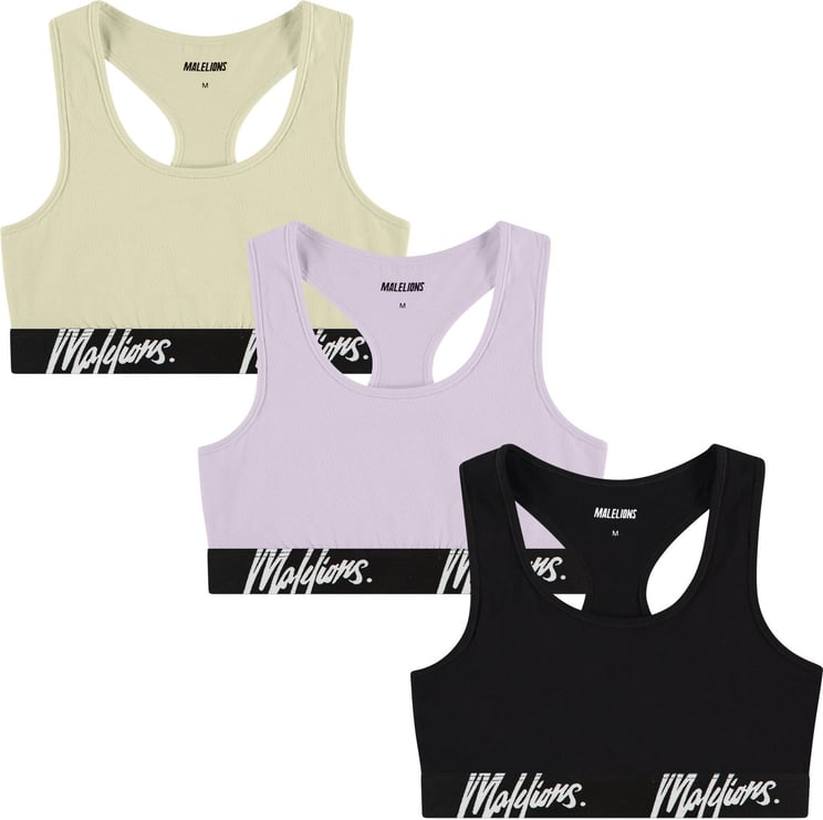 Malelions Bralette 3-Pack - Tricolore Divers