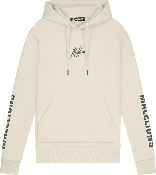 Malelions Lective Hoodie - Off-White/Dark Gre Wit
