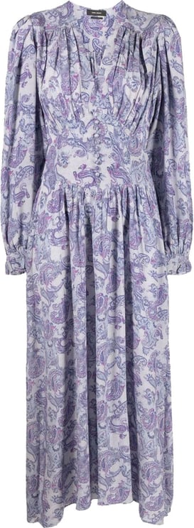 Isabel Marant paisley-print midi-length dress Blauw
